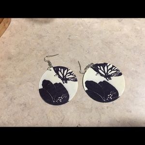 Seashell butterfly earrings